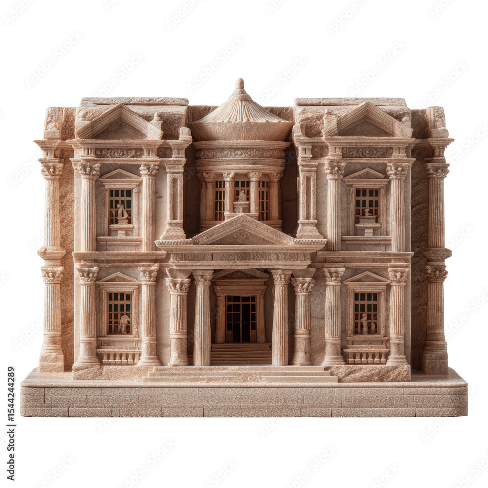 Obraz premium Intricate Architectural Model of the Treasury in