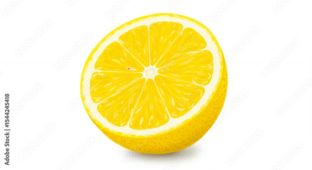 Fresh lemon slice isolated Fresh lemon slice isolated
