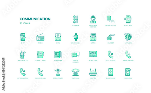 Communication Icons for Digital and Traditional Media