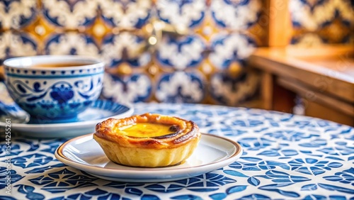 Colorful dessert in a traditional Portuguese cafe