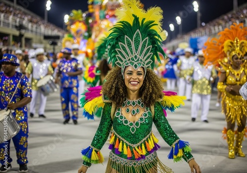 Rio Carnival Colorful Parade Brazil Celebration