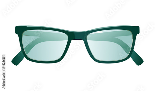 Dark Green Eyeglasses Light Tint Vision