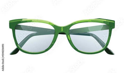 Bright Green Eyeglasses Light Tint Vision