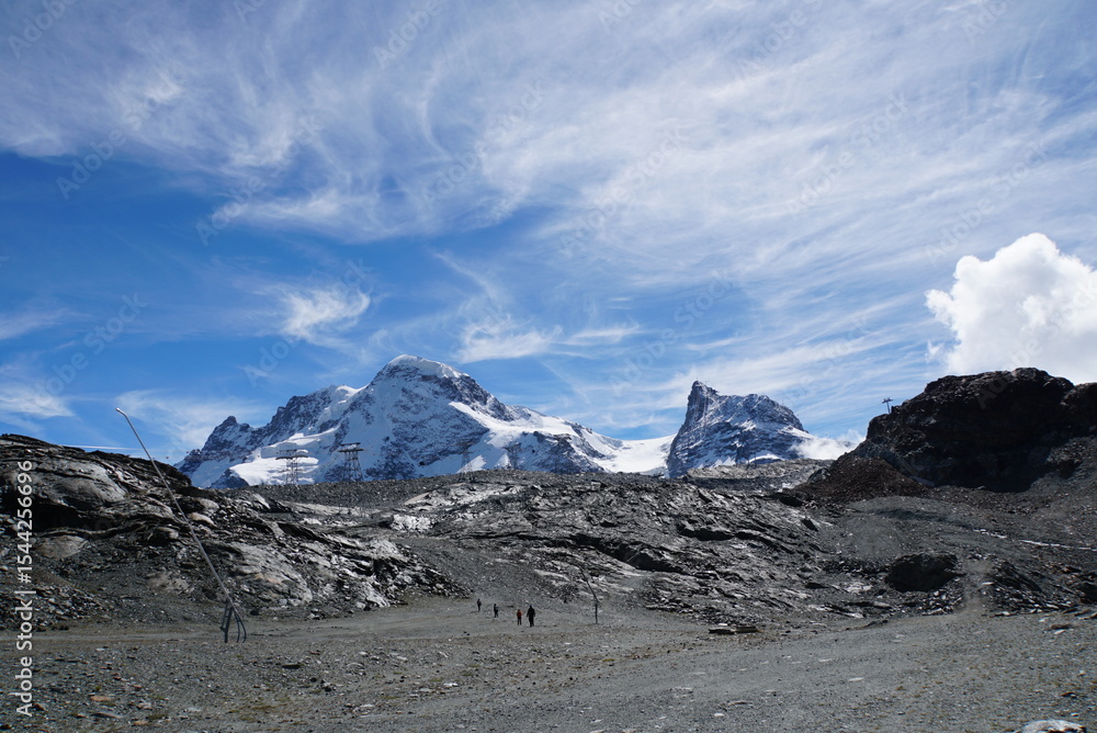 Panoramic view from Matterhorn Glacier Trail - Switzerland Panoramic view from Matterhorn Glacier Trail - Switzerland