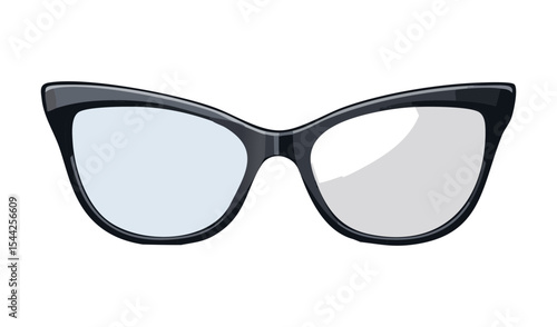 Black Fashionable Eyeglasses Blue Tint Vision