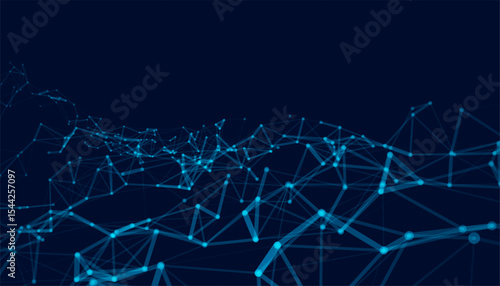 glowing polygonal shape sci fi techno background for cyber network