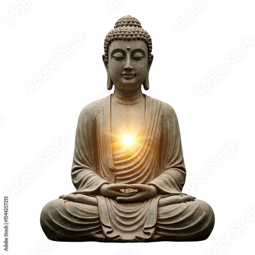 buddha statue isolated on black