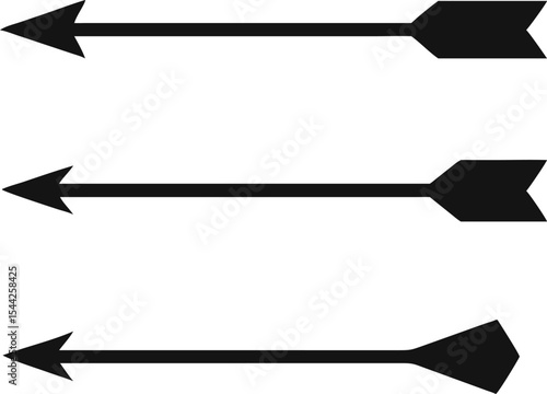 Arrow for bow set. Vector illustration