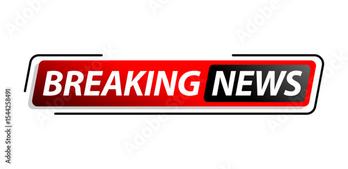 Breaking News Live Announcement Banner. For wallpaper, background, icon, logo, symbol, sign, social media, badge, website, label. Vector illustration