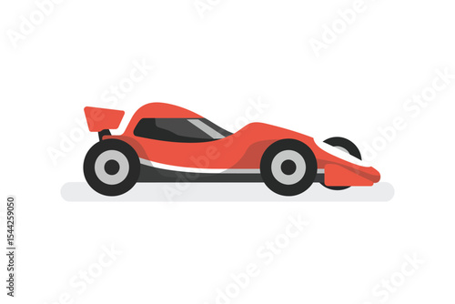 Go kart vehicle vector illustration for racing sports