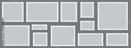 Postage stamp collection. Vector illustration