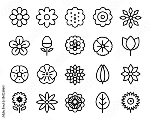pollen icon thin line art collection  icon