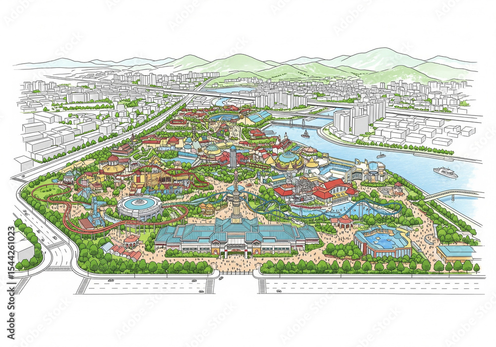 Fototapeta premium Lotte World, in Seoul, South Korea