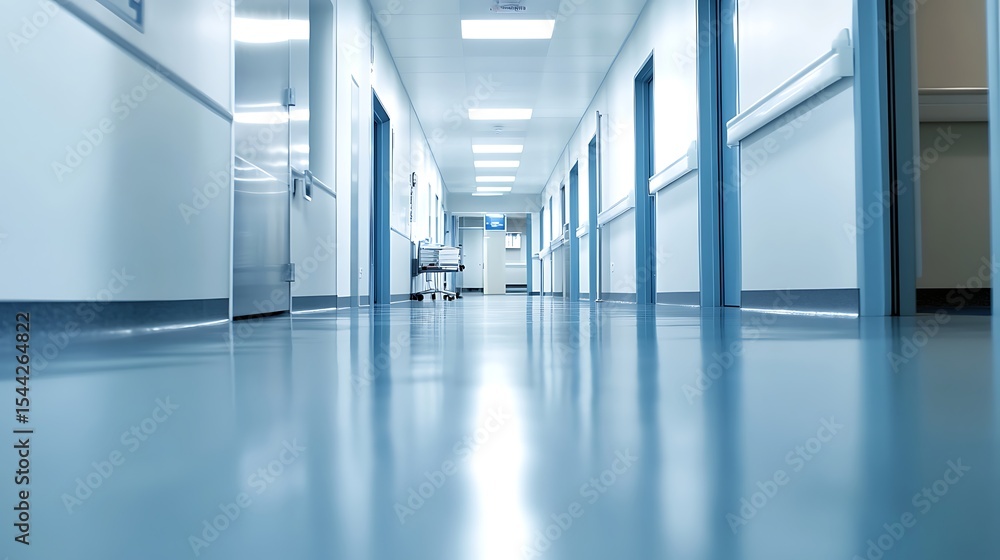 Obraz premium blur image background of corridor in hospital or clinic image