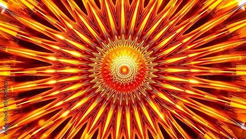 Fiery abstract kaleidoscope background image