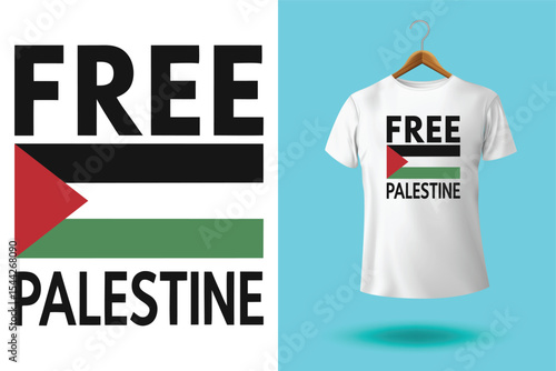 political t shirt design free Palestine