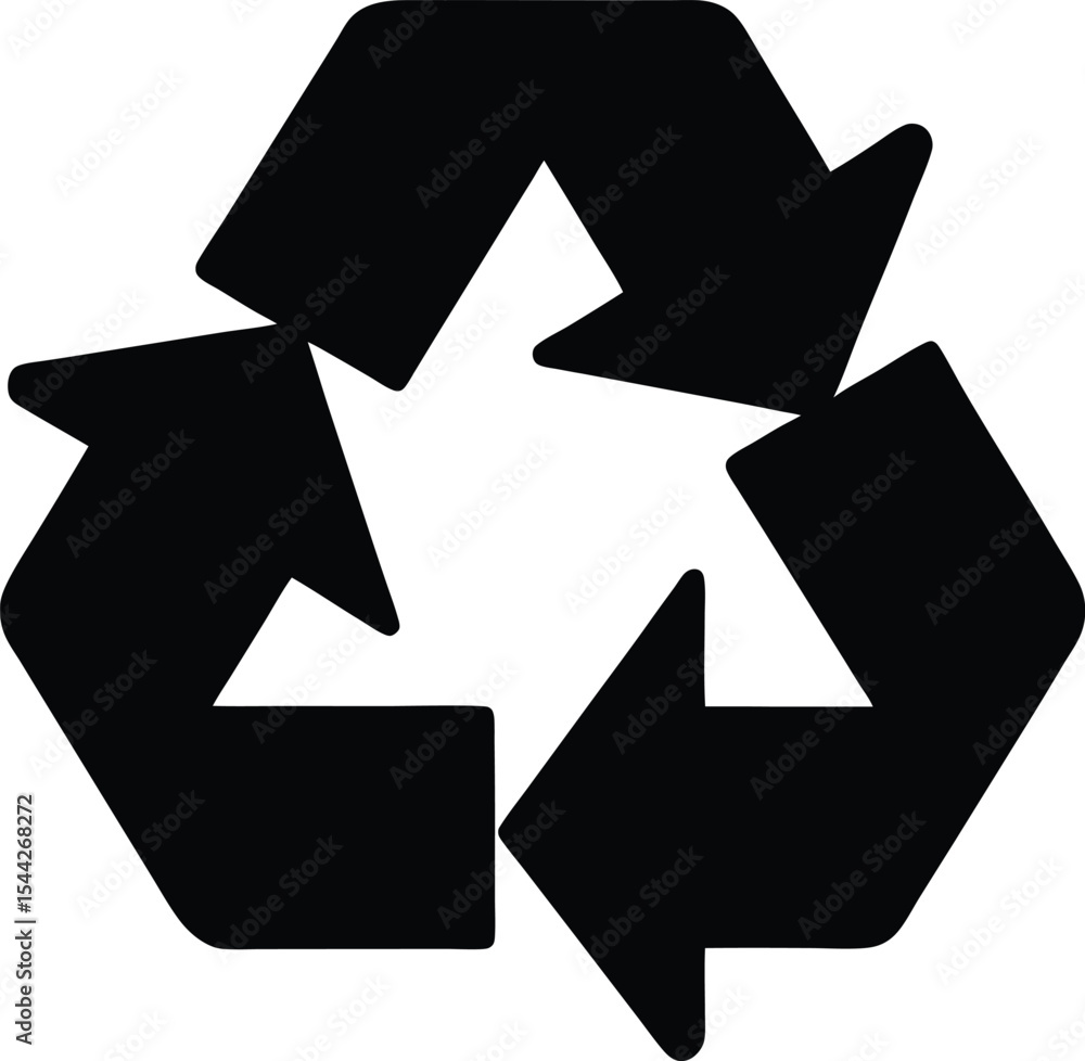 recycle icon on black recycle icon on black