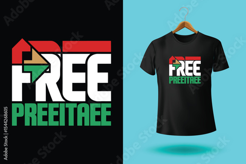 political t shirt design free Palestine