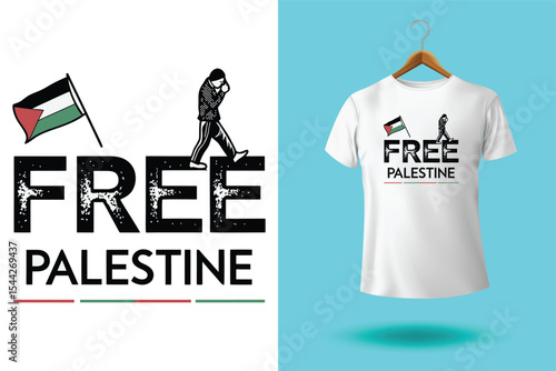 political t shirt design free Palestine