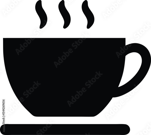 Coffee cup icon. Hot drink sign. Vector