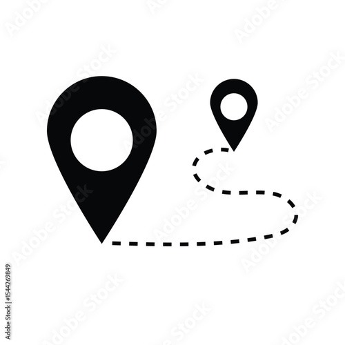 map distance icon vector design