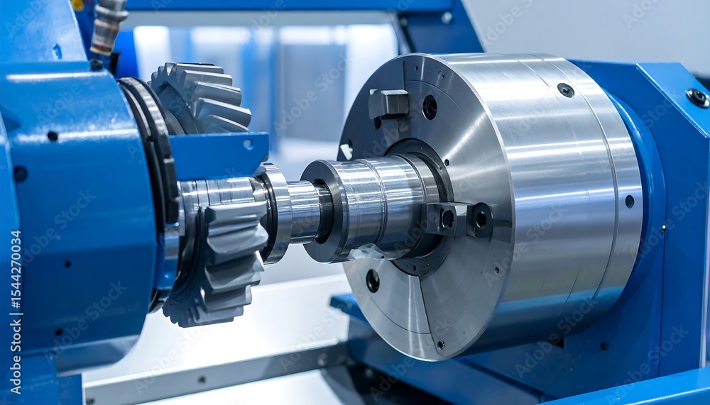 Obraz premium Metalworking Machine Processing Gear.