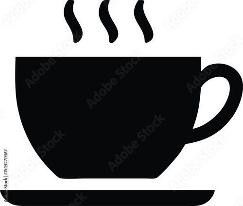 Coffee cup icon. Hot drink sign. Vector