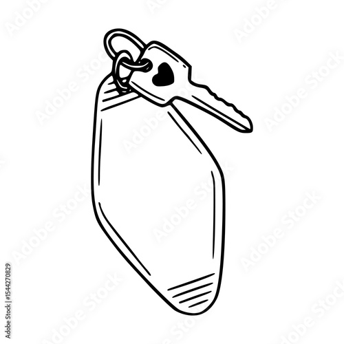 vintage room key tag illustration