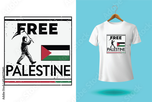 political t shirt design free Palestine