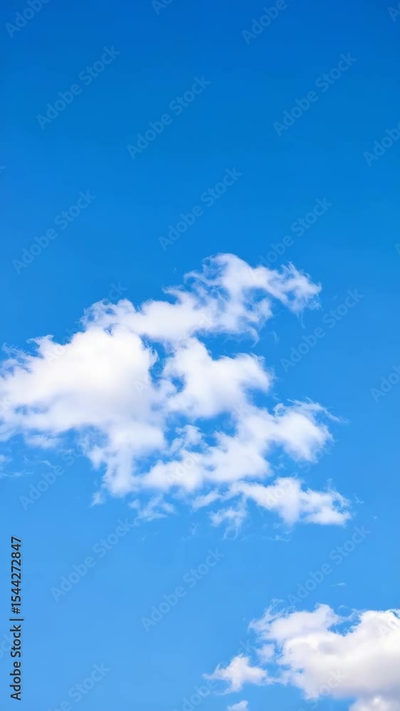 custom made wallpaper toronto digitalBright clear blue sky with white fluffy cloudscape featuring cumulus cloud formations, sunny day view with soft clouds against a vivid azure atmosphere