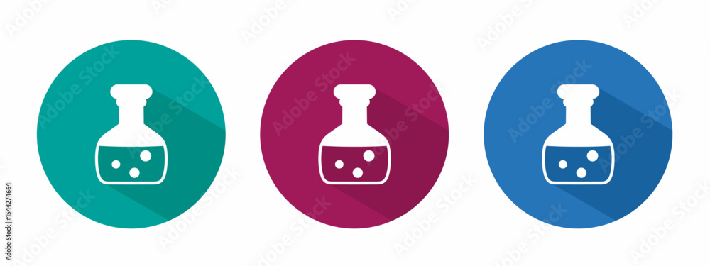 Icon for beaker vector illustration in flat. Icon for beaker vector illustration in flat.