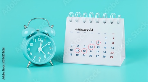 Time Management Planning Your Day with Calendar and Clock