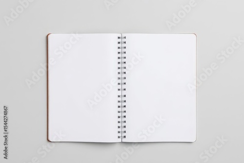 Blank Open Spiral Notebook Mockup