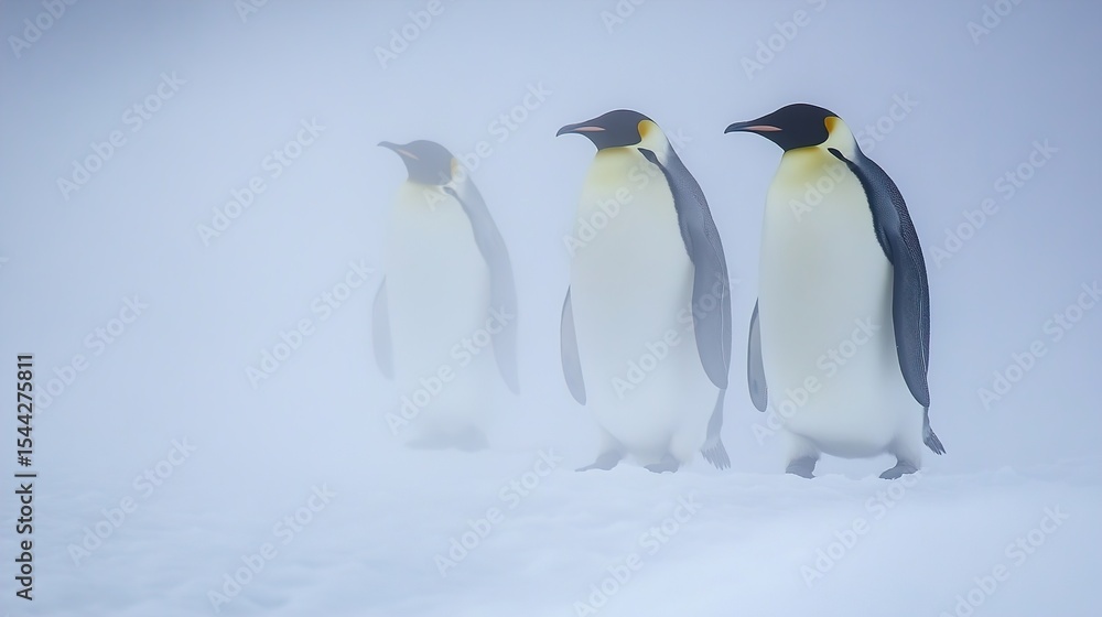 Fototapeta premium penguin in snow