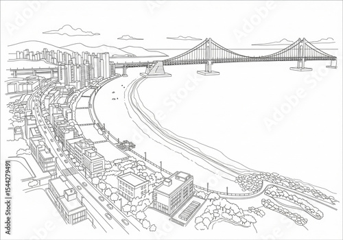 Gwangalli Beach in Busan, South Korea