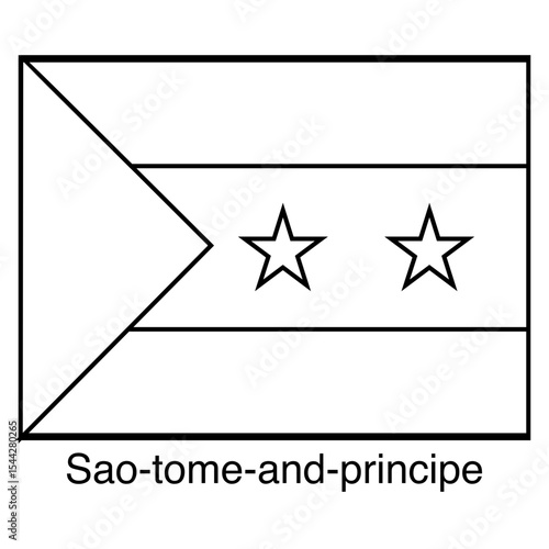 flag of Sao tome and Principe Line