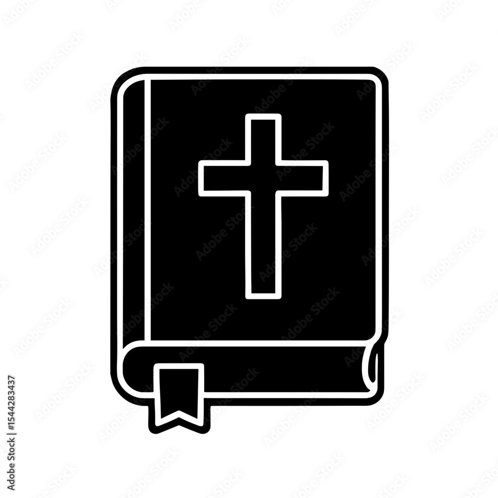 Holy Bible icon in filled style – Christian sacred scripture Holy Bible icon in filled style – Christian sacred scripture