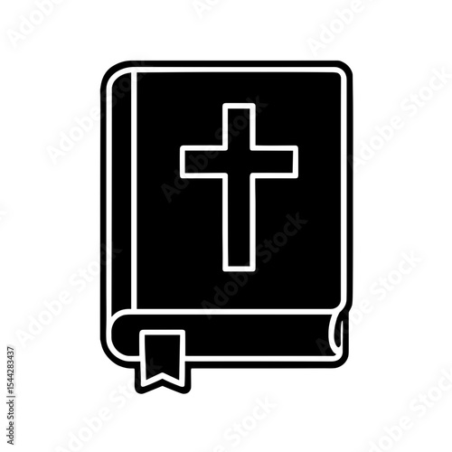 Holy Bible icon in filled style – Christian sacred scripture