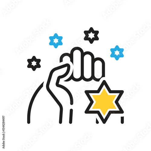 Multi color icon for  pride