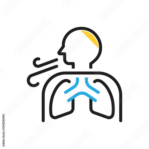 Multi color icon for  breathe