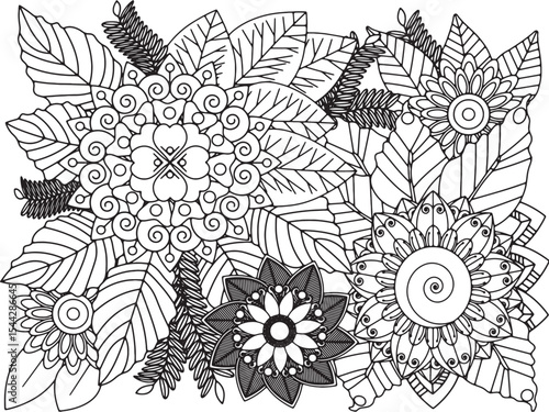 Flowers Coloring Pages For Adultes