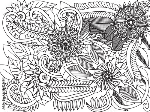 Flowers Coloring Pages For Adultes