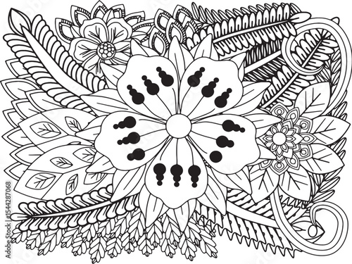 Flowers Coloring Pages For Adultes