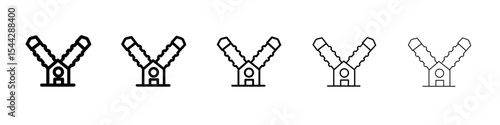 Air compressor pump icon black and white vector sign