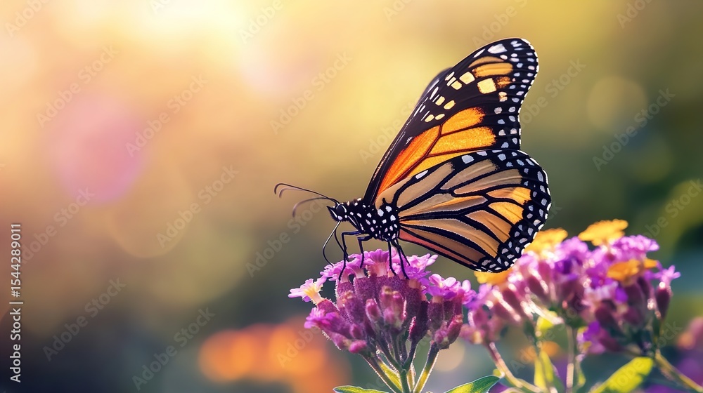 Fototapeta premium butterfly on flower