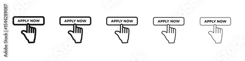Apply icon black and white vector sign