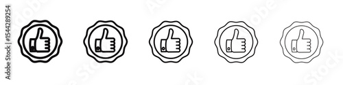 Appreciation icon black and white vector sign
