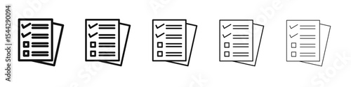 Assignment icon black and white vector sign