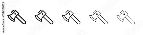 ax tool icon black and white vector sign