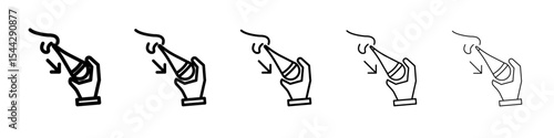 baby nasal aspirator icon black and white vector sign